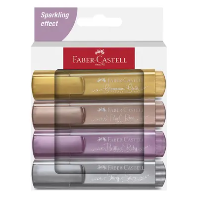 FABER-CASTELL Textmarker TEXTLINER 46 METALLIC, 4er Etui