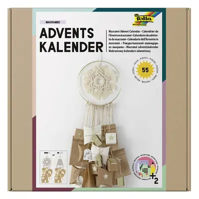 Folia Adventskalender-Set MAKRAMEE, 55-teilig