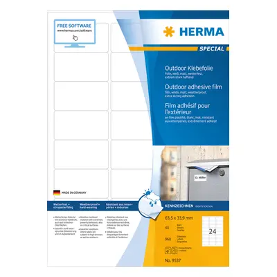 HERMA Outdoor Folien-Etiketten SPECIAL, 210 x 297 mm, weiß