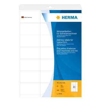 HERMA Adress-Etiketten, 38,1 x 21,2 mm, weiß