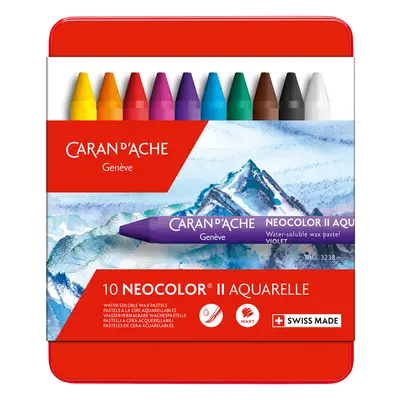 CARAN D, ACHE Aquarell-Wachsmalstift NEOCOLOR II, 10er Etui