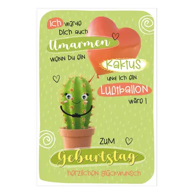 SUSY CARD Geburtstagskarte Wiggle , Kaktus,