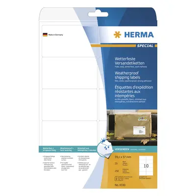 HERMA Wetterfeste Versand-Etiketten SPECIAL, 99,1 x 93,1 mm