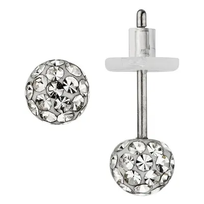 SIGO Ohrstecker Kugel Edelstahl mit SWAROVSKI® ELEMENTS Ohrringe Kugelohrstecker