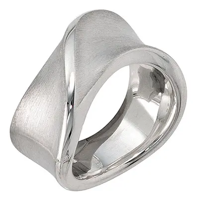 SIGO Damen Ring breit 925 Sterling Silber mattiert Silberring