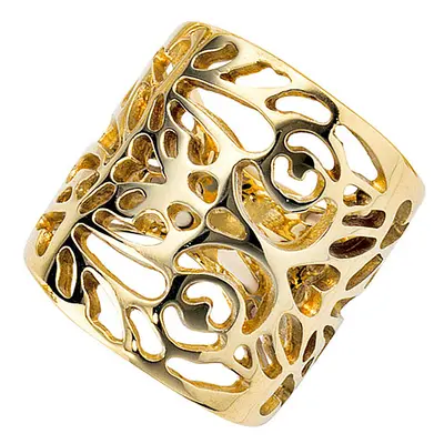 SIGO Damen Ring breit 585 Gold Gelbgold Goldring