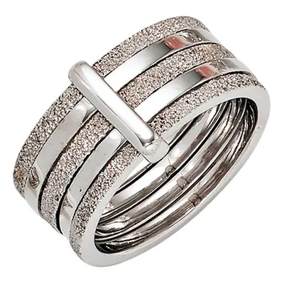 SIGO Damen Ring breit 925 Sterling Silber rhodiniert Silberring