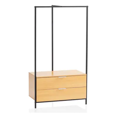 FineBuy Garderobe Eiche-Dekor 152x85x44 cm Flurgarderobe Modern, Kompaktgarderobe für Schuhe, Ja