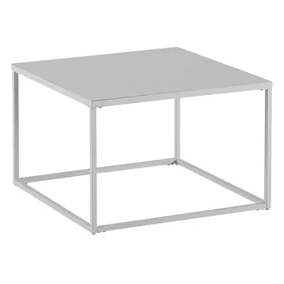 FineBuy Couchtisch 60x60x40 cm Metall Wohnzimmertisch Industrial Weiß, Sofatisch Quadratisch, Lo