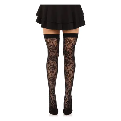 LEG AVENUE - WILD ROSES NET STOCKS SCHWARZ