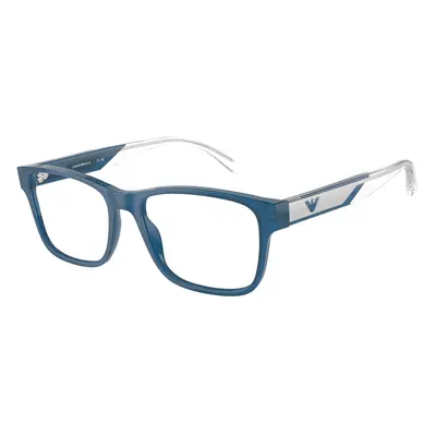 Emporio Armani Herren EA3239 6092 Optische Fassungen Acetat Blau Transparent Quadratisch Normal