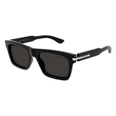 Alexander McQueen Herren AM0495S 001 Sonnenbrillen Acetat Schwarz Grau Quadratisch