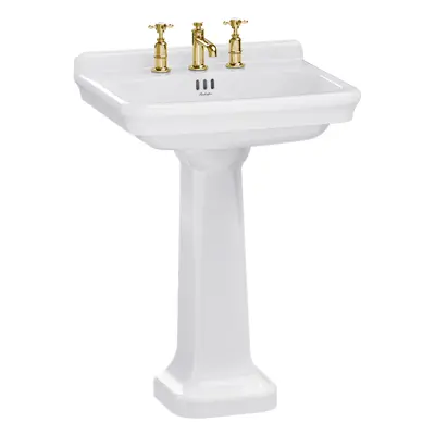 Waschbecken Retro/Vintage Serie Guild Weiß von Burlington Bathrooms