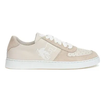 Elegant Beige Leather Sneakers