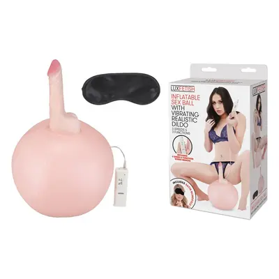 LUX FETISH Inflatable Sex Ball With Vibrating Realistic Dildo