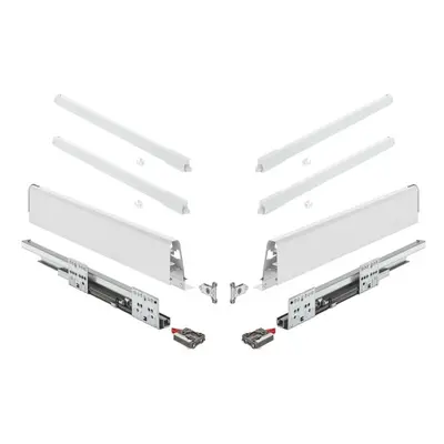 Häfele Schubladenbox MATRIX BOX S35 aus Stahl, weiß mit Dämpfung 35 kg