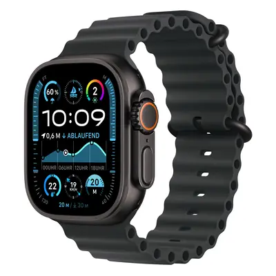 Apple Watch Ultra 2 Titanium Cellular 49mm Schwarz (Ocean Armband schwarz)