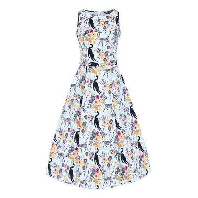 Hepburn Cute Kitty Sky Kleid