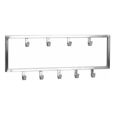 Wandgarderobe Metall Silber 50x20x4 cm Design Flurgarderobe Stahl