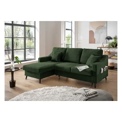 Sofa Valentina von Benformato: Elegantes Breitcord-Sofa mit Schlaffunktion, Bettkasten und Flexi