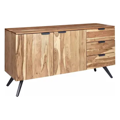 Sideboard 145x75x45 cm Akazie Massivholz Anrichte Modern Flurschrank