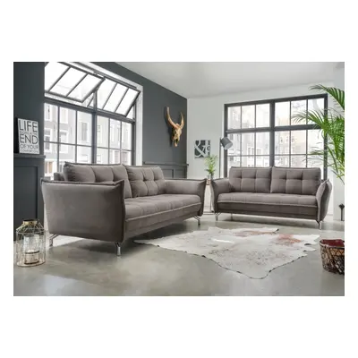 Sofa Set 3er + 2,5er Nanini von Benformato mit verstellbaren Armlehnen Mango Mikrofaser