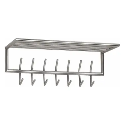 Wandgarderobe Metall Silber 74,5x39x19,5 cm Flurgarderobe mit Ablage