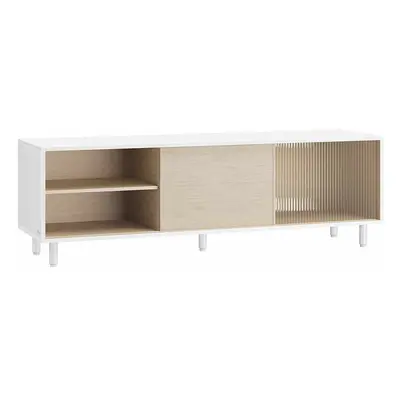 TV-Schrank superschnelle Montage modern wolkenweiß-naturbeige