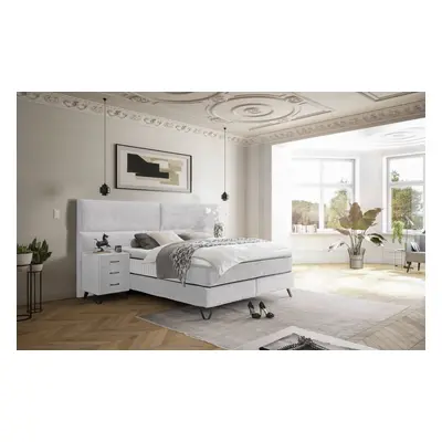 ED Exciting Design Boxspringbett Trapani H3/H4 mit Duo-Wendematratze, XXL Kopfteil und Massivfüß