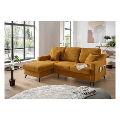 Sofa Valentina von Benformato: Elegantes Breitcord-Sofa mit Schlaffunktion, Bettkasten und Flexi