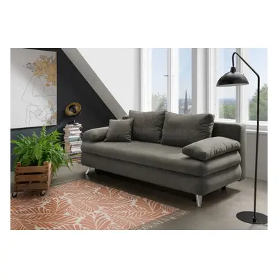 Sofa Altona von Benformato mit Schlaffunktion & Bettkasten Miktofaser Mango