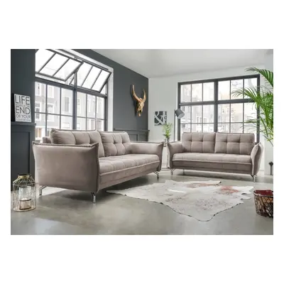 Sofa Set 3er + 2,5er Nanini von Benformato mit verstellbaren Armlehnen Mango Mikrofaser