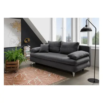 Sofa Altona von Benformato mit Schlaffunktion & Bettkasten Miktofaser Mango