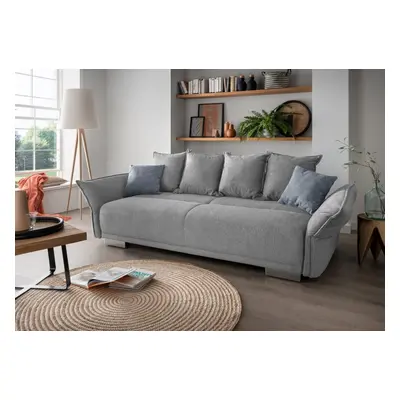 Big Sofa "Pera" von Benformato in Luxus-Mikrofaser mit Schlaffunktion, Bettkasten und wählbaren 