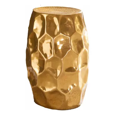 Beistelltisch 30x47x30cm Aluminium Gold Dekotisch orientalisch rund