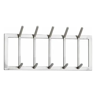 Wandgarderobe Metall Silber 65x30x10 cm Design Flurgarderobe Stahl