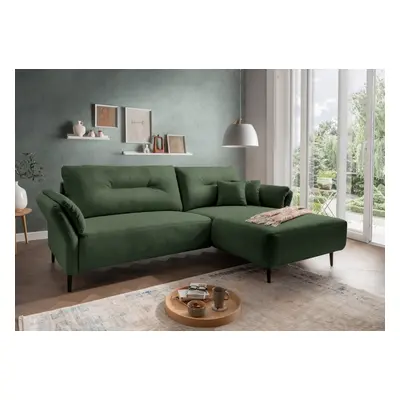 Benformato Piatelli Luxus-Mikrofaser Ecksofa mit beidseitiger Montierbarkeit in Grau, Sand oder 