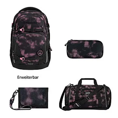 Coocazoo PORTER Pink Illusion 4tlg Schulrucksack Set