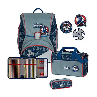 Scout Alpha Blue Ninja Schulranzenset 4tlg