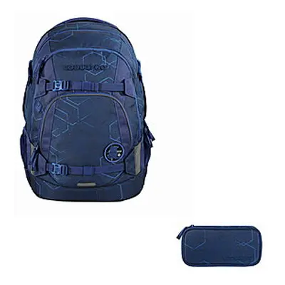 Coocazoo MATE Blue Motion Schulrucksack Set 2tlg