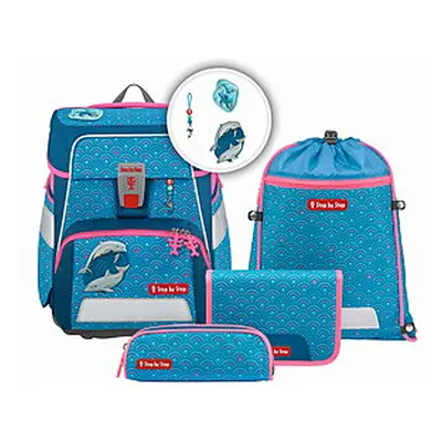 Step by Step SPACE Schulranzen-Set Dolphin Pippa, 5-teilig