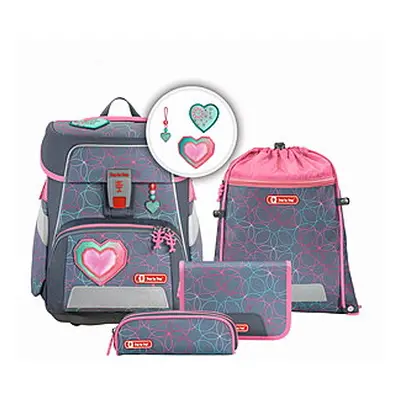 Step by Step Space Glitter Heart Schulranzenset