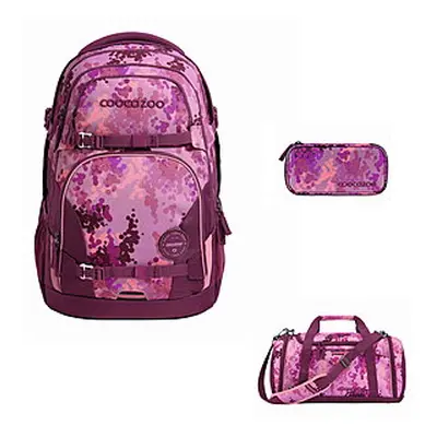 Coocazoo Porter Cherry Blossom 3tlg Schulrucksack Set