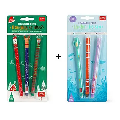 Legami Erasable Gel Pen Weihnachten Set + Under the Sea Set