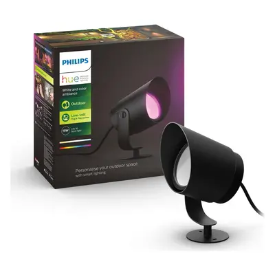 Philips Hue White & Color Ambiance Lily XL - Spot 1 flammig, schwarz, Niedervolt Erweiterung