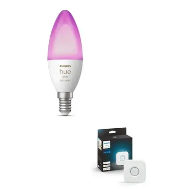 Philips Hue Bluetooth White & Color Ambiance LED E14 5,3W 470lm Einerpack inkl. Bridge