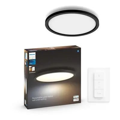 Philips Hue Bluetooth White Ambiance Panel Aurelle in Schwarz 21W 2300lm rund