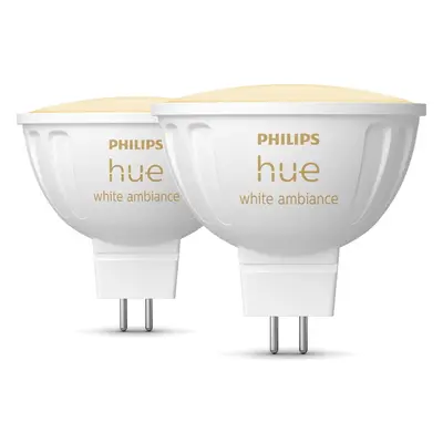 Philips Hue White Ambiance LED Lampe GU5,3 Reflektor - MR16 5,1W 400lm Doppelpack