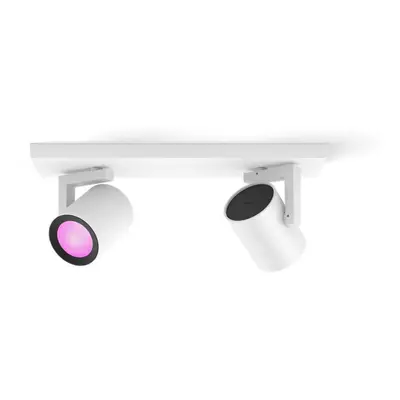 Philips Hue Bluetooth White & Color Ambiance Deckenspot Argenta in Weiß 2x GU10 4,2W 350lm