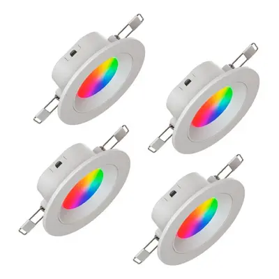 LED Nanoleaf Essentials Matter smarter Einbaustrahler RGBW in Weiß 4x 6W 1800lm